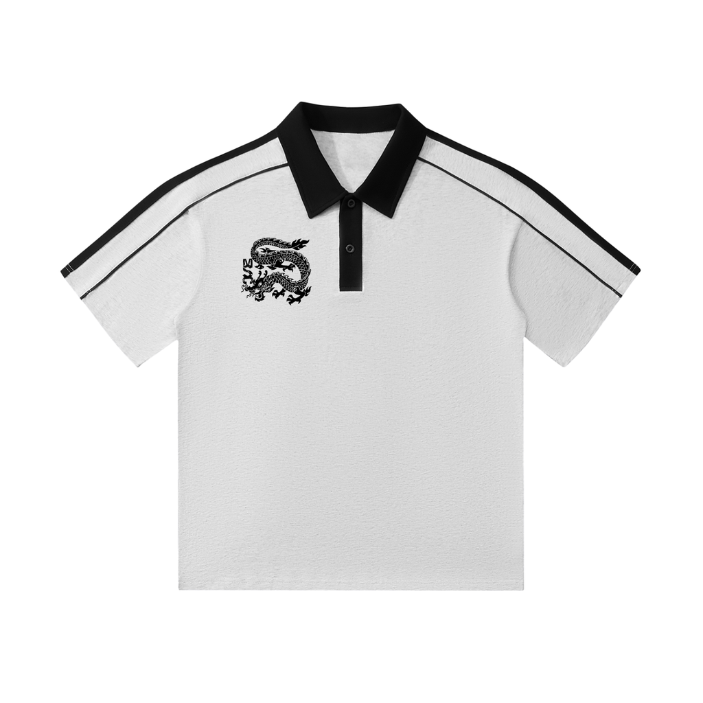 Contrast Collar Short-Sleeve Polo Shirt