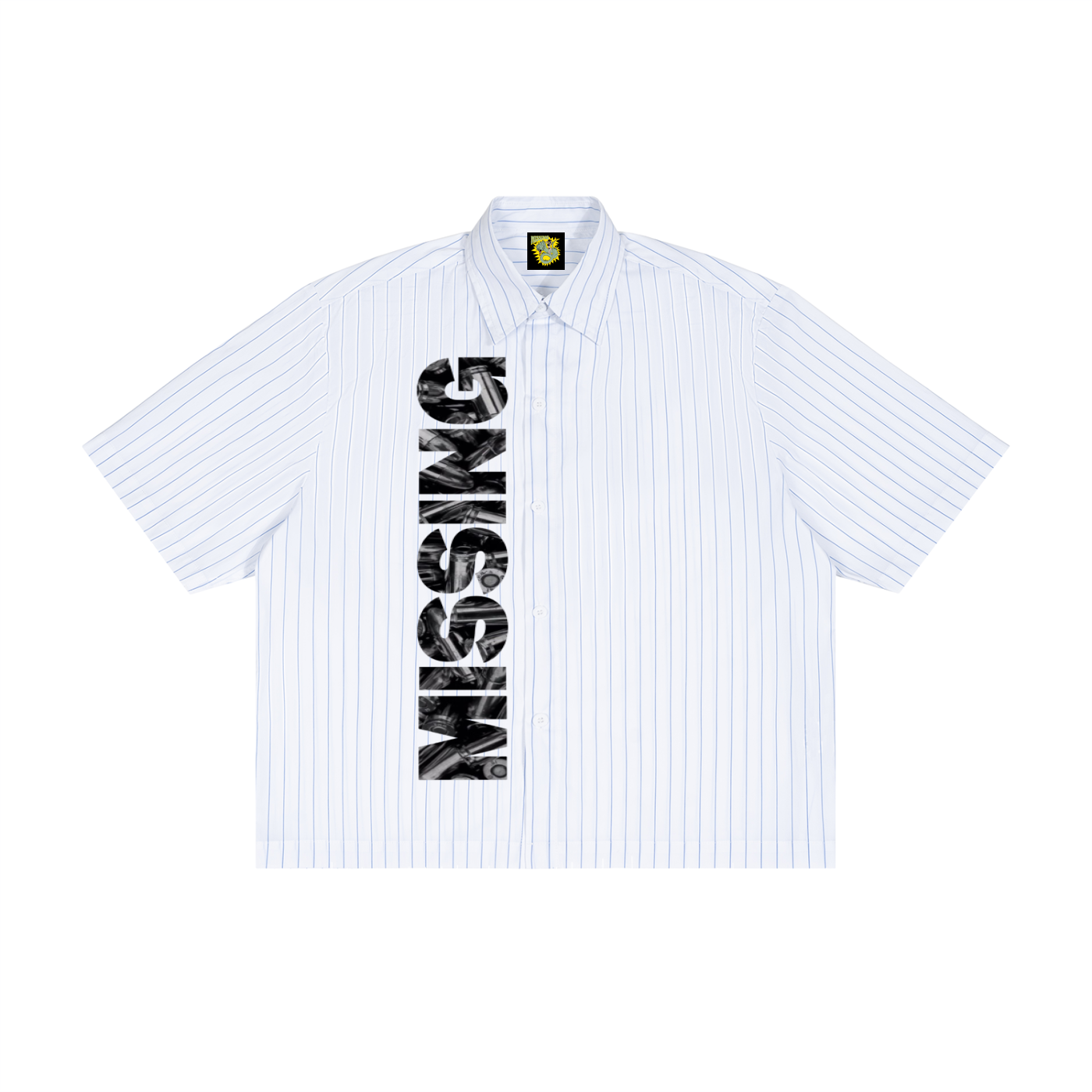 Unisex Striped Boxy Button-Up Shirt