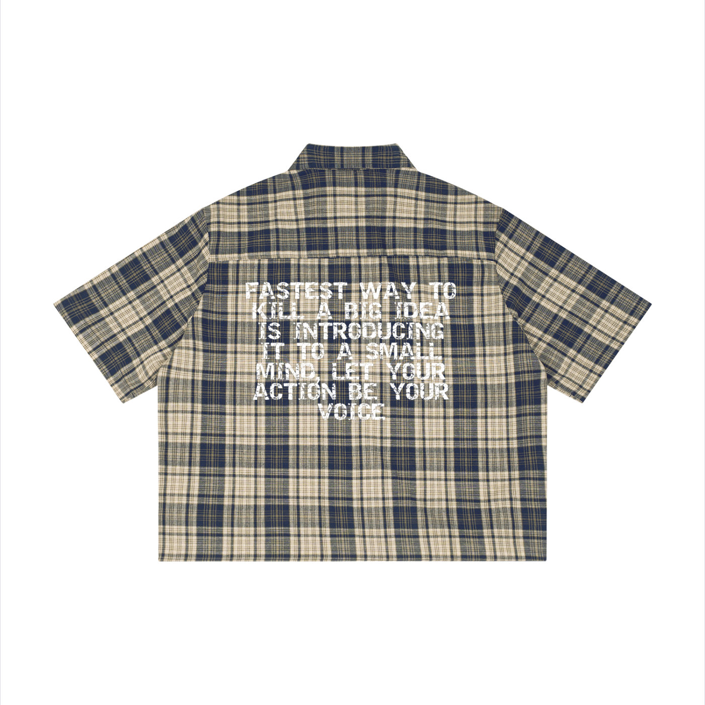 Unisex Plaid Boxy Short Sleeve Shirt