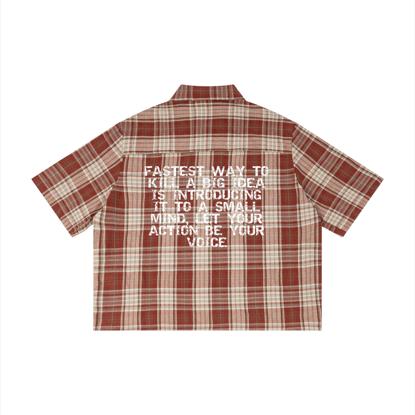 Unisex Plaid Boxy Short Sleeve Shirt