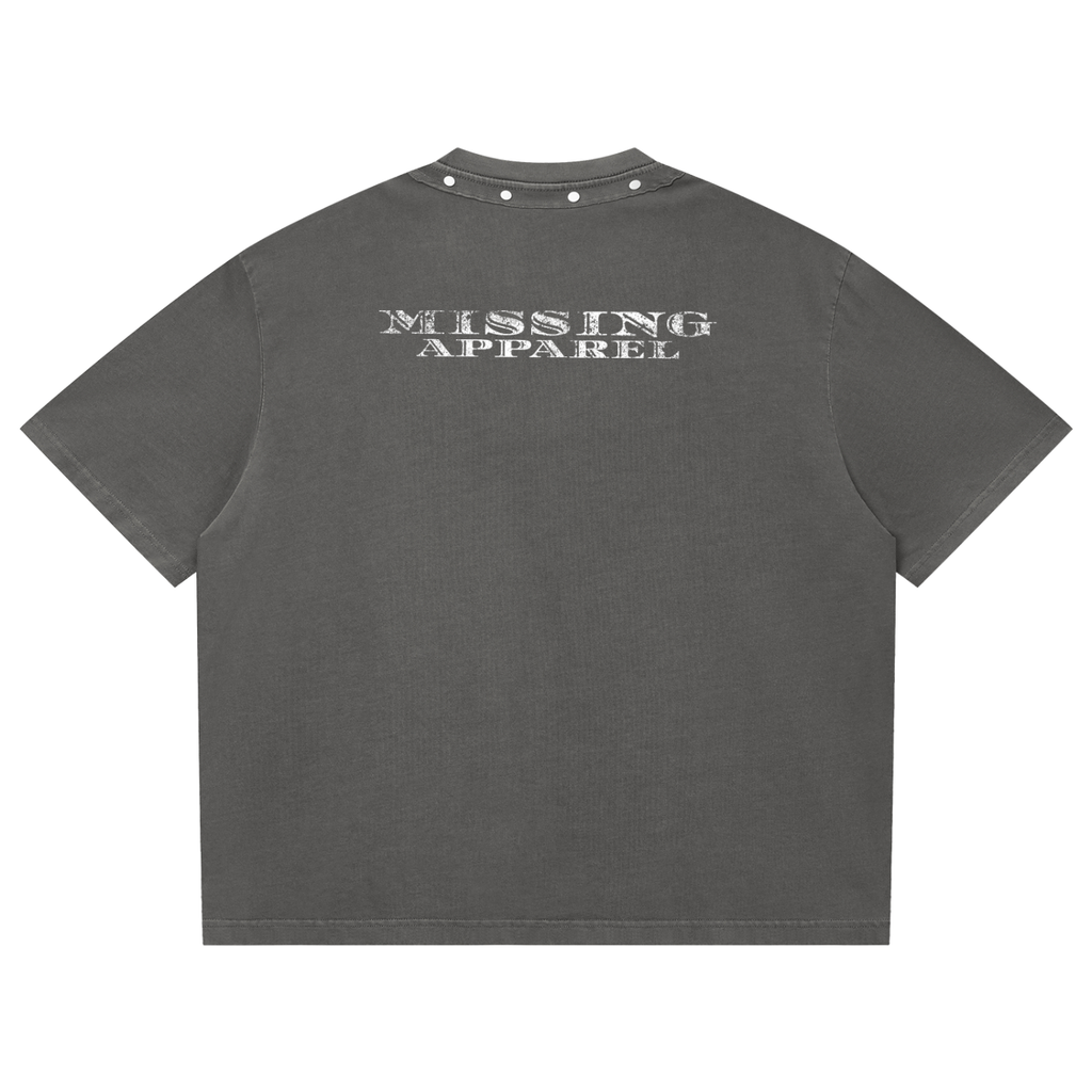 Unisex Washed Boxy Studded T-Shirt
