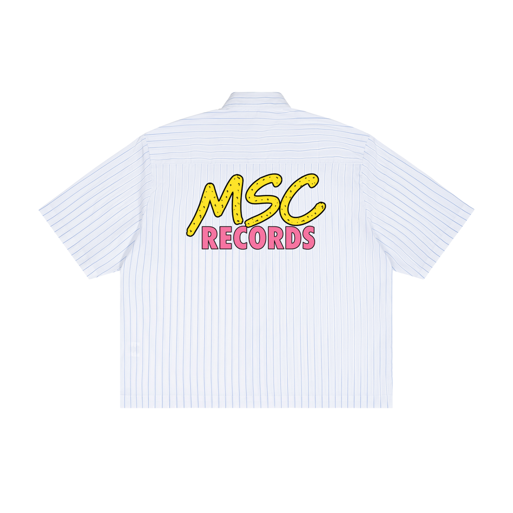 Unisex Striped Boxy Button-Up Shirt