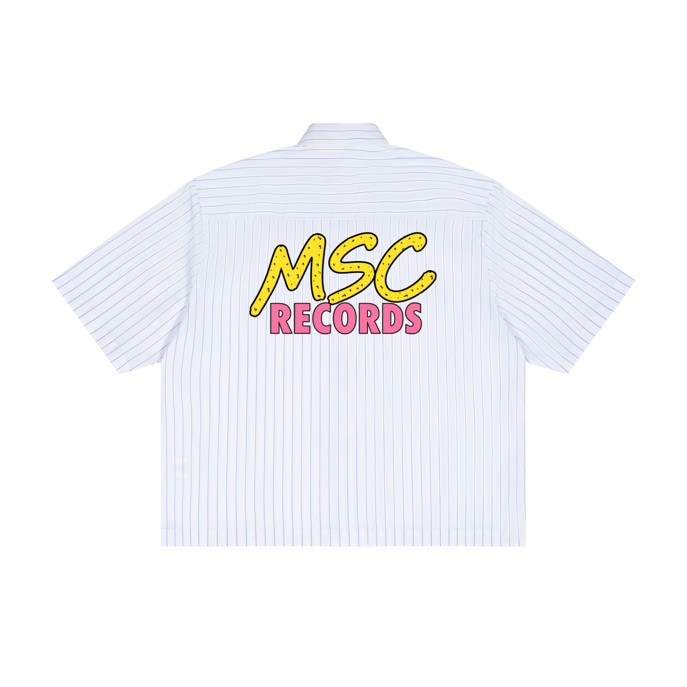 Unisex Striped Boxy Button-Up Shirt