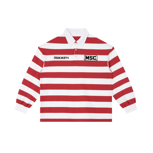 Color Block Stripe Polo Shirt