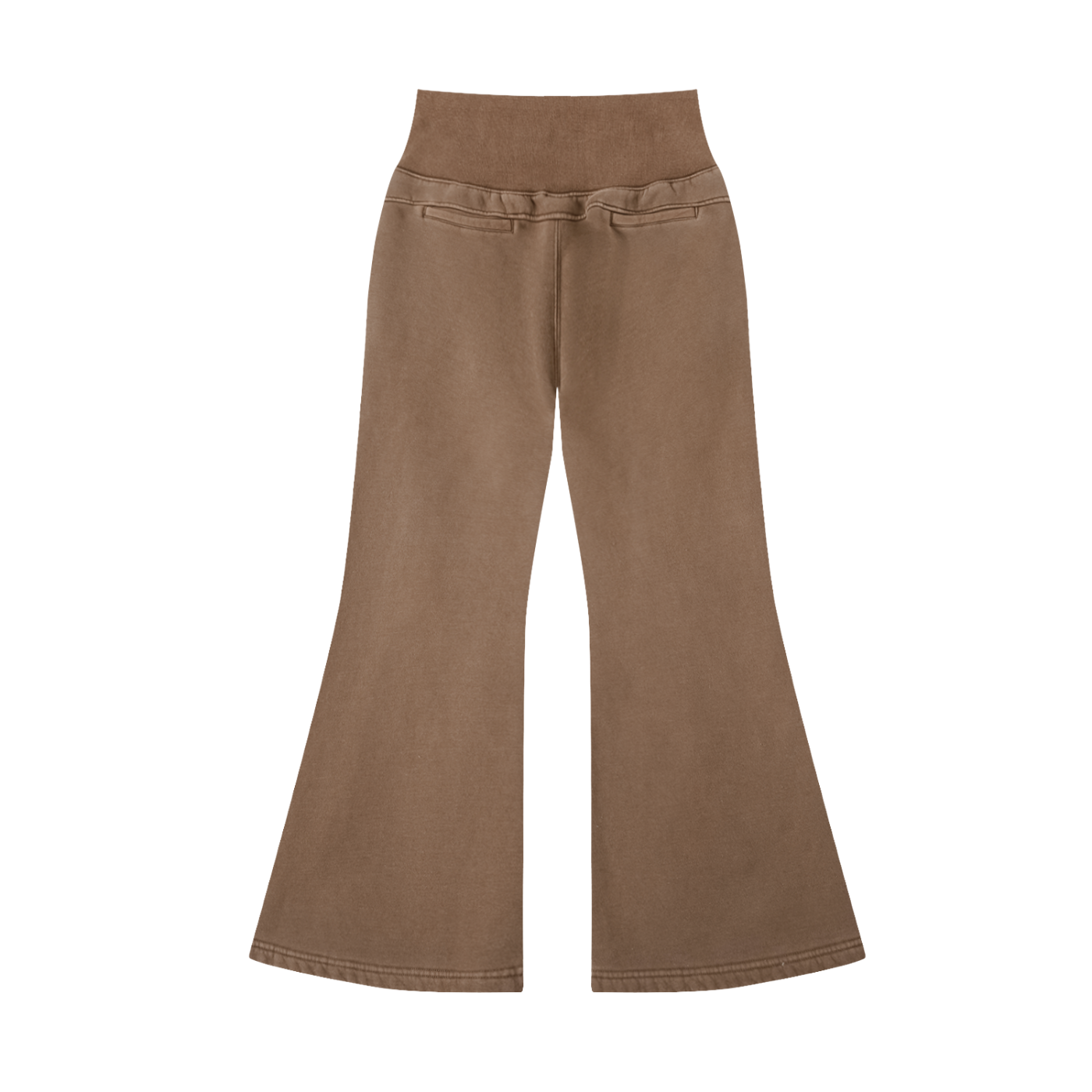 Vintage Washed "Elagent Msc"Flared Fleece Pants